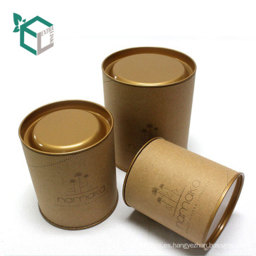 Característica de materiales reciclados y uso industrial de regalo y artesanía Caja redonda de estaño de alta calidad para almacenar té o azúcar